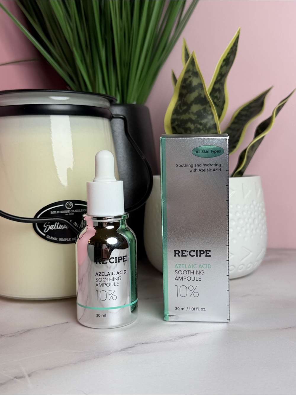 Azelaic Acid Soothing Ampoule 10% — Silver with Green Accents